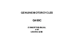 Предварительный просмотр 2 страницы GENUINE MOTORCYCLES G400C Owner'S Manual