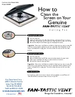 Preview for 2 page of GENUINE Fan-Tastic Vent 4000 Operating Instructions