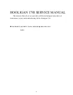 Preview for 1 page of GENUINE HOOLIGAN 170i Service Manual