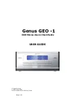 GENUS GEO -1 User Manual preview