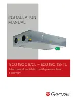 Предварительный просмотр 1 страницы Genvex ECO 190 CS/CL Installation Manual