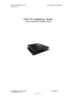 Preview for 1 page of GenX Mobile GNX-10 Installation Manual