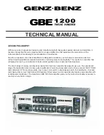 Genz Benz GBE 1200 Technical Manual предпросмотр