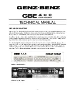 Preview for 1 page of Genz Benz GBE 400 Technical Manual