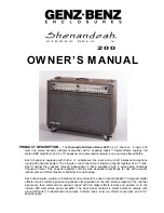 Genz Benz Shen 200 Owner'S Manual предпросмотр