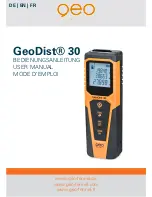 geo-FENNEL GEODIST 30 User Manual предпросмотр