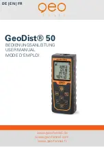 geo-FENNEL GeoDist 50 User Manual предпросмотр