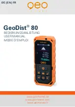 Preview for 1 page of Geo GeoDist 80 User Manual