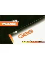 Geo TRACKER 1996 Manual preview