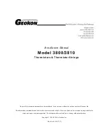 Предварительный просмотр 1 страницы Geokon 3800 Installation Manual