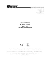 Geokon 4000 Series Instruction Manual preview