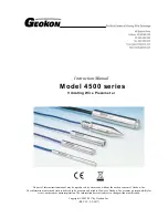 Предварительный просмотр 1 страницы Geokon 4500AL Instruction Manual