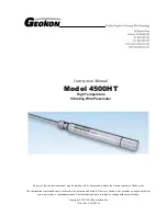 Предварительный просмотр 1 страницы Geokon 4500HT Instruction Manual