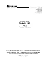 Preview for 1 page of Geokon 6101 Instruction Manual