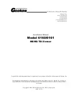 Preview for 1 page of Geokon 6160 Installation Manual