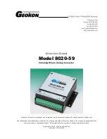 Предварительный просмотр 1 страницы Geokon 8020-59 Instruction Manual