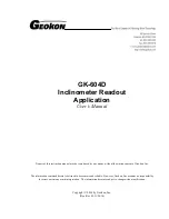 Preview for 1 page of Geokon GK-604D User Manual