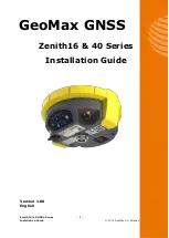 GeoMax Zenith40 Series Installation Manual preview