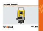 Предварительный просмотр 1 страницы GeoMax Zoom10 Quick Manual