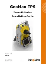 GeoMax Zoom40 Series Installation Manual preview