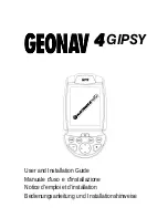 Preview for 2 page of Geonav 4 gipsy User And Installation Manual