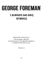 Preview for 20 page of George Foreman 2531CS-0025 Safety And Operating Instructions Manual