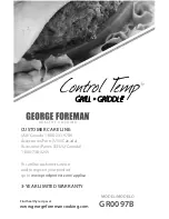 Preview for 1 page of George Foreman Control Temp GR0097B Use And Care Book Manual