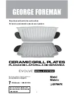 Preview for 1 page of George Foreman EVOLVE GFP84PX Manual