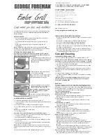 Preview for 1 page of George Foreman Evolve grill GFP84BP User Manual