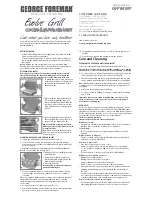 Preview for 1 page of George Foreman Evolve grill GFP84MP User Manual