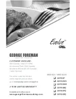 Preview for 1 page of George Foreman Evolve GRP4EMB Use And Care Book Manual