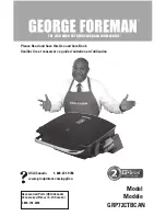 Preview for 1 page of George Foreman G-broil GRP72CTBCAN Use And Care Manual