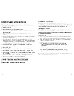 Preview for 2 page of George Foreman G-broil GRP72CTBCAN Use And Care Manual