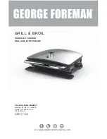 Preview for 1 page of George Foreman GBR5750S Use And Care Manual