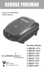 George Foreman GBZ4BL Owner'S Manual preview