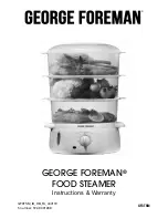 George Foreman GF3TSM Instructions & Warranty preview