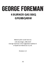 Preview for 34 page of George Foreman GFGBBQ4BW Manual