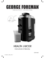 Preview for 1 page of George Foreman GFJE2200AU Instructions Manual