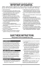 Preview for 2 page of George Foreman GFO200S Use And Care Manual