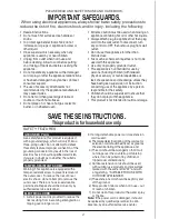 Preview for 2 page of George Foreman GFO201R Use And Care Manual