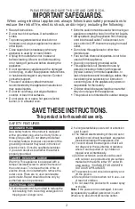 Preview for 2 page of George Foreman GFO201RX Use And Care Manual