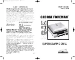 Preview for 1 page of George Foreman GFSG80 Owner'S Manual