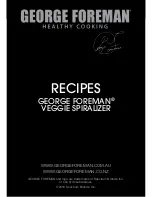 Предварительный просмотр 14 страницы George Foreman GFVS1000 Instruction Manual