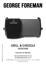 George Foreman GGR23450 Instructions & Warranty preview