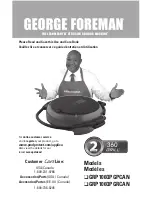 Preview for 1 page of George Foreman GPR106QPGRCAN Use And Care Manual