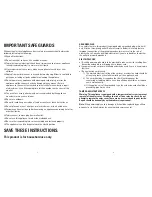 Preview for 2 page of George Foreman GPR106QPGRCAN Use And Care Manual