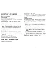 Preview for 2 page of George Foreman GR0038W Champ Use And Care Manual