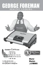 George Foreman GR0080S Use And Care Book Manual preview