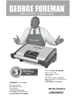 Preview for 1 page of George Foreman GR0080SC Use And Care Book Manual