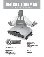 George Foreman GR1080P Use And Care Book Manual preview